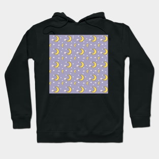 Cute Moon Bunny Pattern Hoodie